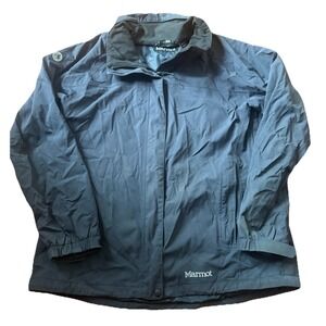 Marmot Jacket Women's XL Black Waterproof Rain Hiking Coat Full Zip